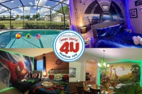 Eco 4 Bdr Thematic & Saltwater Pool Game Room
